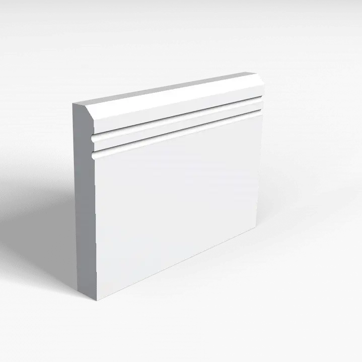 Chamfer And 2 Drips Skirting Board Transparent