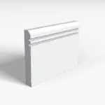 Chamfer And 2 Square Grooves Skirting Board Transparent