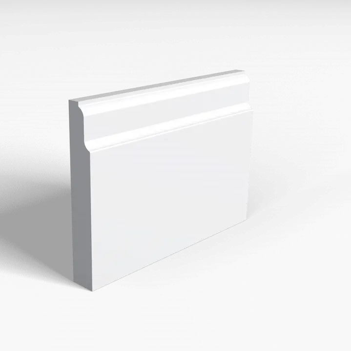 Fluted Lambstongue Skirting Board Transparent