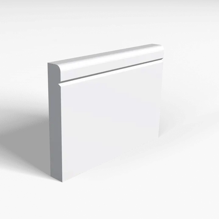 Pencil Round And 1 V Groove Skirting Board Transparent