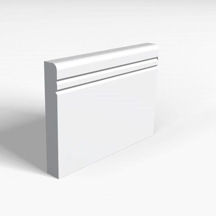 Pencil Round And 2 V Grooves Skirting Board Transparent