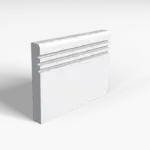 Pencil Round And 3 Square Grooves Skirting Board Transparent